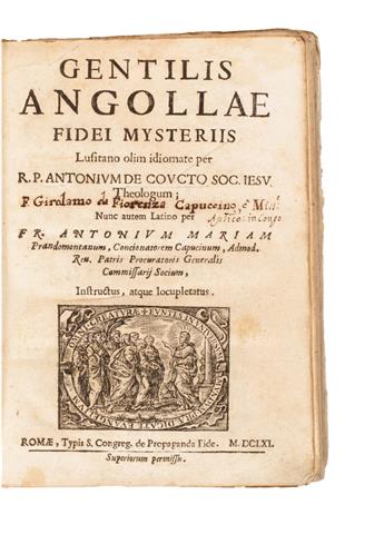 COUTO, ANTONIO DE, S.J., editor. Gentilis Angollae fidei mysteriis.  1661